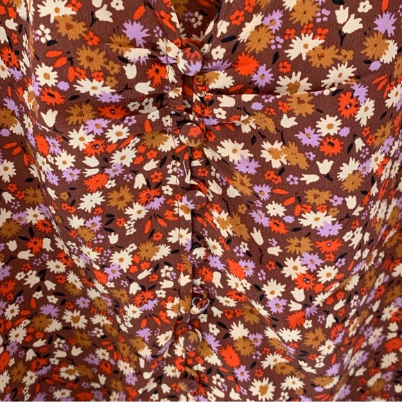 Madewell Silk Top in Spring Prairie Print - Picture 6 of 11